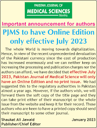 Pakistan Journal of Medical Sciences