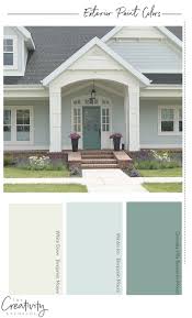 In this modern farmhouse exterior white window trims are the best choice as they disappear against the white siding. How To Choose The Right Exterior Paint Colors