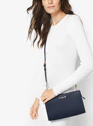 Originally posted on jet set large saffiano leather crossbody bag. Michael Michael Kors Jet Set Large Saffiano Leather Convertible Crossbody Bag In Blue Lyst