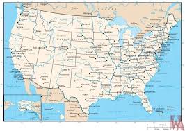 United States Rivers Water Flows Map 1 Whatsanswer In 2020 United States Map Tourist Map State Map