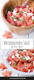 Schneller Wassermelonen Feta Salat Der Erfrischende Sommersalat Rezept Wassermelonen Feta Salat Feta Salat Wassermelone