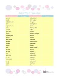 It can be used as a daily crossword solver, a word generator in a game of scrabble or words with friends (wwf) and can even be an asset in a hangman game. Baby Word Scramble Baby Shower Baby Word Scramble Baby Shower Pdf Pdf4pro