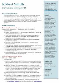 Curriculum Developer Resume Samples Qwikresume