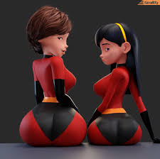 the incredibles, elastigirl, helen parr, violet parr, smitty34 - R34 Vault