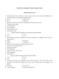 Video ini berisi soal soal pretest ppg pilihan ganda dan essay beserta pembahasannya.jangan lupa subscribe ya. Soal Basis Data Pilihan Ganda Beserta Jawabannya Sumber Berbagi Data