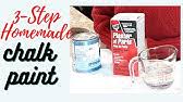 You should end up with a thicker paste that has a consistency akin to wet sand. Make Your Own Chalk Finish Paint With Dap S Plaster Of Paris Youtube