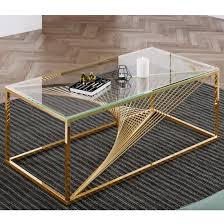 Our high quality, adjustable stainless steel coffee. Bolzano Clear Glass Coffee Table With Gold Stainless Steel Legs Sale