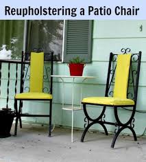 Reupholstered Patio Chair So Simple Www Homemaidsimple Com Patio Chairs Chair Reupholster