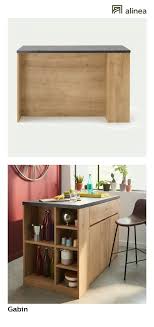 Alinea Gabin Bar Ilot Central L140cm Rangement Reversible Meubles Salle A Manger Et Cuisine Tables Ha Dining Room Storage Furniture Home Small Room Girl