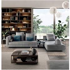 Gray leatherette plush cushions sectional sofa couch. Glam Sectional Sofa Bello Spazio