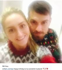 The couple met when they were both. Aaron Ramsey S Wife Shares Christmas Jumper Selfie As Arsenal Star Prepares For Saints Test On His Birthday 7m Sport