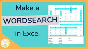Check spelling or type a new query. How To Create A Word Search Puzzle In Excel Tutorial Youtube