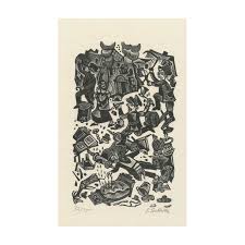 Woodblock Print By Ilya Schor Sydney Jewish Museum Woodblock Print Jewish Museum Jewish Art