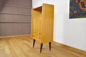 L = 125cm h = 131cm p. Secretaire Vintage Pieds Compas Meubles Sam 1960 Designvintageavenue Com