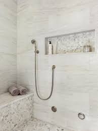 Maybe you would like to learn more about one of these? White Marble Walk In Shower With Wavy Tiles Hgtv