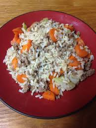 Homemade Dog Food Recipe Brown Rice Carrots Broccoli Cauliflower And Lean Ground Meat Dog Food Recipes Homemade Dog Food Food