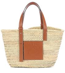 Leather Trimmed Basket Tote