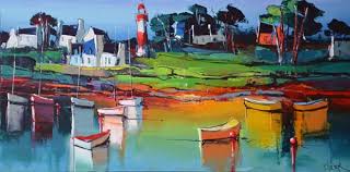 2121 Le Phare De Doelan 40x80 Mediterranean Paintings French Art Art
