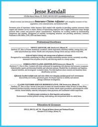 insurance adjuster resume templates