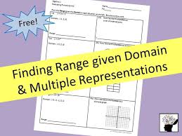 This One Page Homework Assignment Has 4 Questions Each With Two Parts The Student Is Asked To Find The Range Secondary Math Math Lesson Plans School Algebra