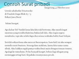 Surat Pribadi Dan Surat Dinas Contoh