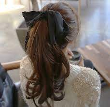 Miamasvin Hair Tie With Oversized Ribbon Latest Korean Fashion K Pop Styles Fashion Blog Ribbon Hairstyle Hair Inspiration Hair