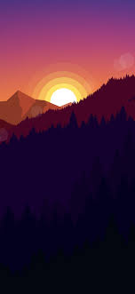 Mountain Sunset Minimal Wallpaper 1080x2340 Scenery Wallpaper Minimal Wallpaper Sunset Nature