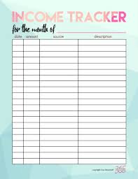 Income And Expense Tracking Printables The Happy Housewife Home Management Business Expense Tracker Expenses Printable Business Printables