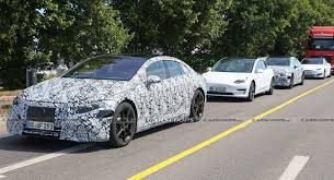 Look for mercedes electric now!. Mercedes Benz Spied Benchmarking New Eqs Electric Sedan Against Teslas Carscoops