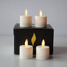 Luminara Flameless Ivory Tea Light Candles Unscented Moving Wick Remote Set Of 4 Ebay