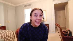 Louis Vuitton Monogram Jacquard Crewneck Blue Worn By Emma Chamberlain In Paris Fashion Week Again Spotern
