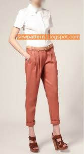 Sew Pattern باترون مفصل لبنطلون نسائي Pants For Women Pants Women