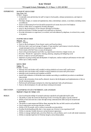 Sous Chef Resume Samples Velvet Jobs