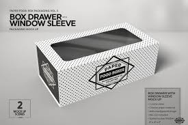 Box Window Sleeve Packaging Mockup Food Box Packaging Packaging Mockup Recipe Box