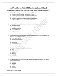 Contoh soal kepegawaian kelas 11 pilihan ganda guru ilmu sosial. Contoh Soal Pilihan Ganda Materi Ketimpangan Sosial Jawabanku Id