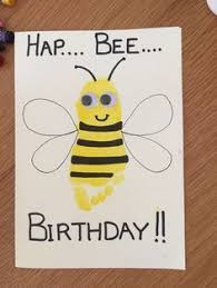 Maybe you would like to learn more about one of these? Hap Bee Birthday Card With Toddler Footprint And Googley Eyes Dad Birthday Card Homemade Birthday Cards Bee Birthday Cards