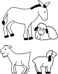Remember only in coloring book 4 kids will find the best coloring pages, printables pages, coloring book, puzzle, crafts, coloring sheets, worksheets and printables activities for your kids. Nativity Animals For Paper Doll Friends Nativity Coloring Pages Nativity Coloring Christmas Church Crafts