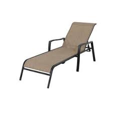Garden Treasures Pelham Bay Black Stackable Metal Stationary Chaise Lounge Chair S With Tan Sling Seat Lowes Com Chaise Lounge Chair Garden Lounge Chairs Chaise Lounge