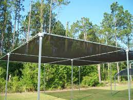 Shade cloth canopies are a great way to protect your garden. Flat Top Shade Atlas Greenhouse Shade Structure Outdoor Shade Garden Shade Structure
