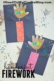 Paper Handprint Firework Super Easy New Year S Eve Kid Craft Fireworks Craft For Kids Fireworks Craft New Year S Eve Crafts