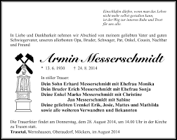 Traueranzeigen von Armin Messerschmidt