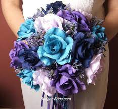 Purple alstroemeria flower, carnation mini purple flowers tesino, freesia purple flower, purple dahlia flower, purple tulip flower, stock purple flower, and much more. Get The Look Aqua Purple Themed Wedding Purple Wedding Theme Blue Wedding Flowers Wedding Color Combinations