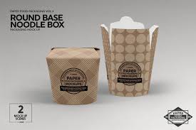Round Base Noodle Box Mockup Box Mockup Free Packaging Mockup Food Box Packaging
