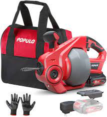 Lightweight and portable, easy to use. Buy Populo Electric Drain Auger 25ft Plumbing Snake Drain Clog Remover Tools Cordless Drain Cleaner For Toilet Sewer Bathroom Sink And Shower 3 4 2 Pipes Online In Indonesia B07mtcz61r