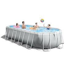 Piscine Tubulaire Ovale Intex Prism Frame 6 10 X 3 05 X 1 22m
