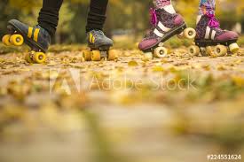 Blurry wallpaper hd free download. Detail Of Two Pairs Of Young Sexy Girl Legs With Roller Skates Standing And Posing On