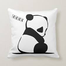 Cute Sleeping Panda Bear Throw Pillow Zazzle Com Panda Pillow Throw Pillows Sleeping Panda