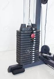 Stack Metal Weights In Gym Equipment As Bodybuilding Concept Stock Photo Picture And Royalty Free Image Image 61909674