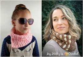 Learn how to make a scarf in half an hour! My Hobby Is Crochet Mock Cable Cowl Free Crochet Pattern Child And Adult Women Size