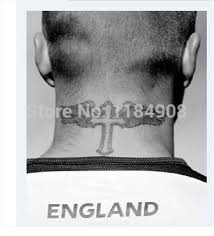 The frame elicits great strength with edges among today's modern cross tattoos idea is this small icon inked on the left side of the neck. Temporary Tattoos Neck Back Body Cross Wings Men Makeup Fake Spray Transfer Sexy Tattoo Stickers Waterproof Beckham Style Tattoo Stickers Waterproof Tattoo Stickertattoo Neck Aliexpress